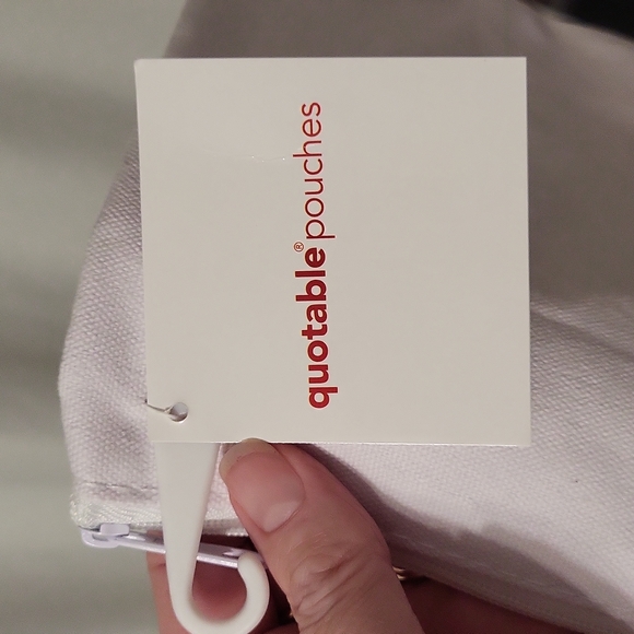 NWT Quotables Canvas Pouch JFK "One person" - Picture 2 of 3